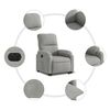 vidaXL Fauteuil inclinable &eacute;lectrique gris clair tissu microfibre