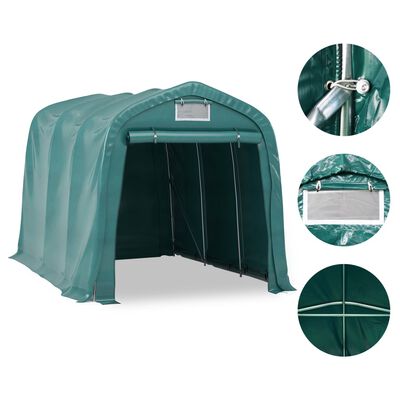 Abri de jardin vidaXL Tente de garage PVC 2,4x3,6 m Vert