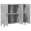 vidaXL Buffet gris b&eacute;ton 90x34x80 cm bois d'ing&eacute;nierie