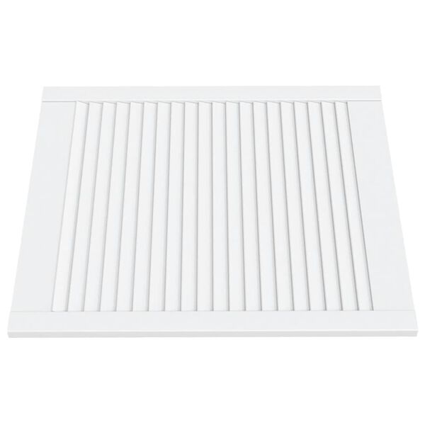 vidaXL Portes d'armoire &agrave; persiennes 2 pcs blanc 69x59,4 cm pin massif