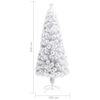 vidaXL Arbre de Noël artificiel pré-éclairé blanc 240 cm fibre optique