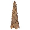 vidaXL Sapin de No&euml;l avec support Marron 80 cm Bois de teck solide