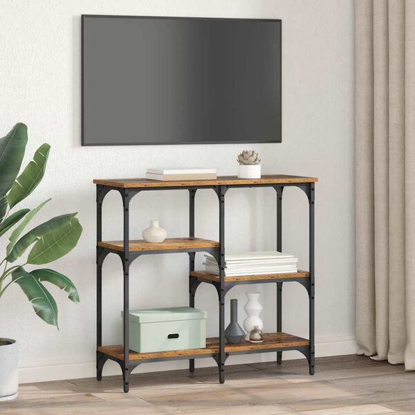 vidaXL Table console Bois Ancien 80 x 29 x 75 cm Bois d'ing&eacute;nierie