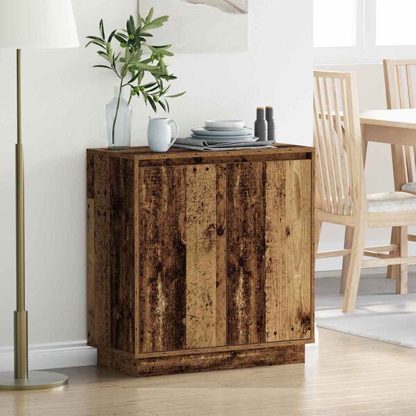vidaXL Buffet LED Bois ancien 71 x 34,5 x 75 cm Bois d'ing&eacute;nierie