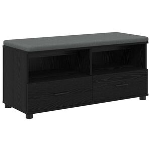 vidaXL Banc d'entr&eacute;e Ch&ecirc;ne Noir 100 x 38 x 46 cm