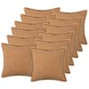 vidaXL Housse de coussin 12 pcs HOUTEN Beige 45 x 45 cm Boucl&eacute;