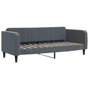 vidaXL Lit de repos gris fonc&eacute; 80x200 cm velours