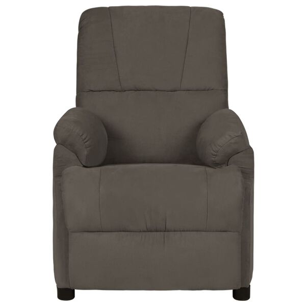 vidaXL Fauteuil inclinable gris fonc&eacute; tissu microfibre