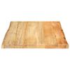 vidaXL Dessus de table 80x80x3,8 cm bord vivant bois massif manguier