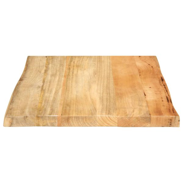 vidaXL Dessus de table 80x80x3,8 cm bord vivant bois massif manguier