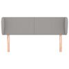 vidaXL T&ecirc;te de lit avec oreilles Gris clair 147x23x78/88 cm Tissu