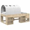 vidaXL Cadre de lit avec tunnel 3 pc Ch&ecirc;ne Sonoma et blanc