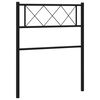 vidaXL T&ecirc;te de lit de remplacement m&eacute;tal noir 107 cm