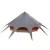 vidaXL Tente Teepee 7-Personnes Gris et orange 600 x 600 x 347 cm