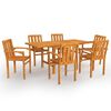 vidaXL Ensemble &agrave; manger de jardin 7 pcs Bois de teck massif