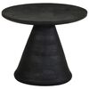 vidaXL Table d'appoint noir Ø50x40 cm bois de manguier massif