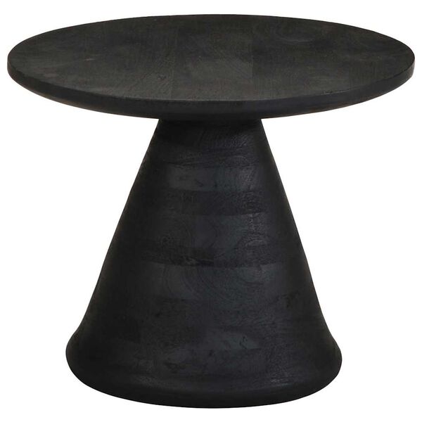 vidaXL Table d'appoint noir Ø50x40 cm bois de manguier massif