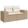 vidaXL Salon de jardin avec coussins 9 pcs beige r&eacute;sine tress&eacute;e