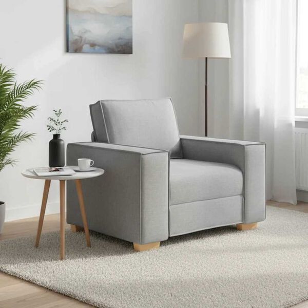 vidaXL Canap&eacute; Fauteuil Gris Nuage 100x78x84 cm Tissu