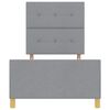 vidaXL Cadre de lit avec t&ecirc;te de lit Gris clair 90 x 190 cm tissu