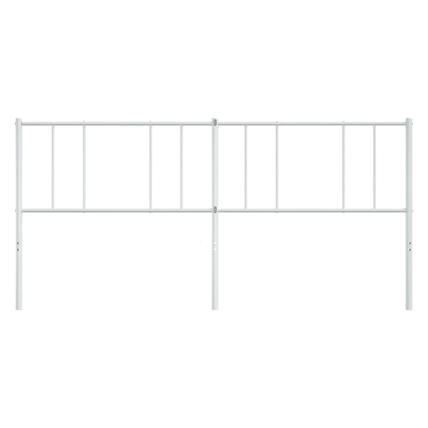 vidaXL T&ecirc;te de lit de remplacement m&eacute;tal blanc 200 cm