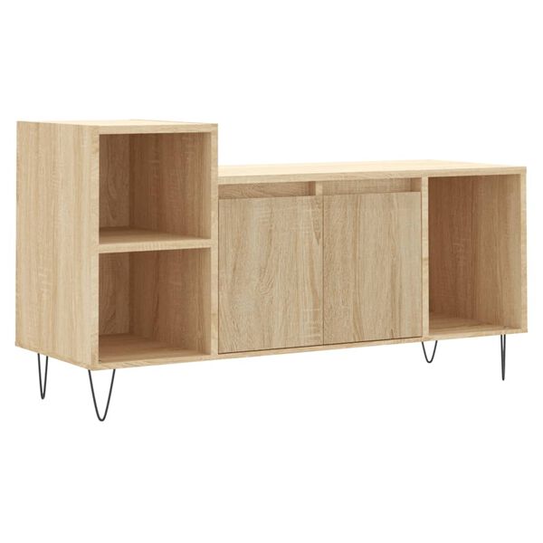 vidaXL Meuble TV Ch&ecirc;ne sonoma 100x35x55 cm Bois d'ing&eacute;nierie