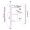 vidaXL Armoire de salle de bain miroir rond et LED Ch&ecirc;ne 54x54x17,5 cm