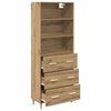 vidaXL Haut Armoire avec tiroir Ch&ecirc;ne artisanal 69,5 x 32,5 x 180 cm