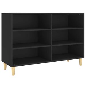 vidaXL Buffet noir 103,5x35x70 cm bois d'ing&eacute;nierie