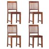 vidaXL Chaises &agrave; manger lot de 4 bois solide de manguier