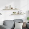vidaXL &Eacute;tag&egrave;res murales 2 pcs blanc et ch&ecirc;ne sonoma 80x9x3 cm