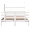 vidaXL Lit biblioth&egrave;que sans matelas blanc 140x200 cm bois pin massif