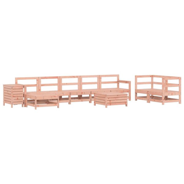 vidaXL Salon de jardin 10 pcs bois massif sapin de douglas