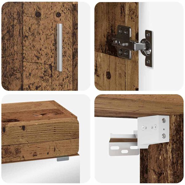 vidaXL Ensemble de mobilier de salle de bain TULUM Bois ancien