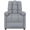 vidaXL Fauteuil de massage Gris clair Tissu