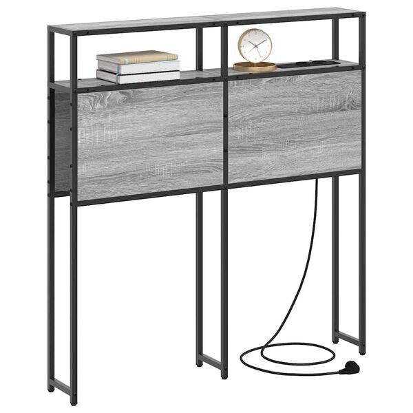 vidaXL Tête de lit de rangement Sonoma gris 75 cm Bois d'ingénierie