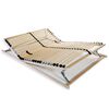 vidaXL Sommier &agrave; lattes sans matelas avec 28 lattes 7 zones 100x200 cm