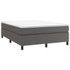 vidaXL Sommier &agrave; lattes de lit avec matelas Gris 160x200 cm Similicuir