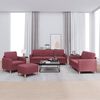 vidaXL Ensemble de canap&eacute;s 4 pcs avec coussins Rouge bordeaux Tissu