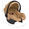 vidaXL Poussette pour b&eacute;b&eacute; 3-en-1 Taupe Aluminium