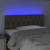 vidaXL T&ecirc;te de lit &agrave; LED Taupe 100x7x78/88 cm Tissu