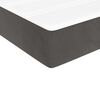 vidaXL Sommier &agrave; lattes de lit et matelas Gris fonc&eacute; 200x200cm Velours