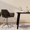 vidaXL Chaise pivotante &agrave; manger marron tissu