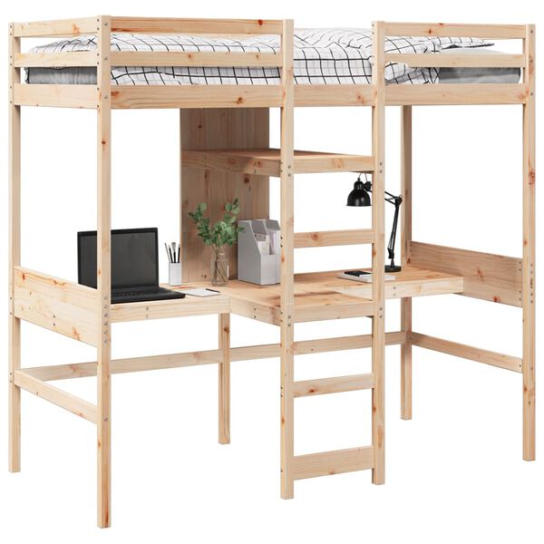 vidaXL Cadre de lit superpos&eacute; sans matelas 75x190cm bois de pin massif