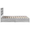 vidaXL Lit de Rangement Gris Sonoma 150 x 200 cm Bois d'ing&eacute;nierie