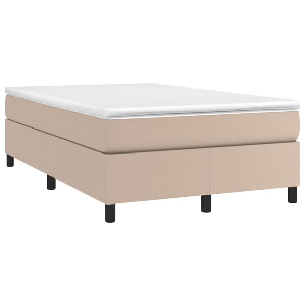 vidaXL Sommier à lattes de lit avec matelas Cappuccino 120x200 cm