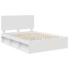 vidaXL Cadre de lit Blanc 140 x 190 cm Bois de pin massif