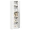 vidaXL Armoire avec &eacute;tag&egrave;re Blanc 55 x 25 x 189 cm Bois d'ing&eacute;nierie