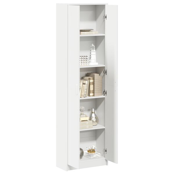 vidaXL Armoire avec &eacute;tag&egrave;re Blanc 55 x 25 x 189 cm Bois d'ing&eacute;nierie