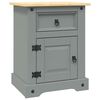vidaXL Table de chevet Gamme Corona pin mexicain Gris 53x39x67 cm
